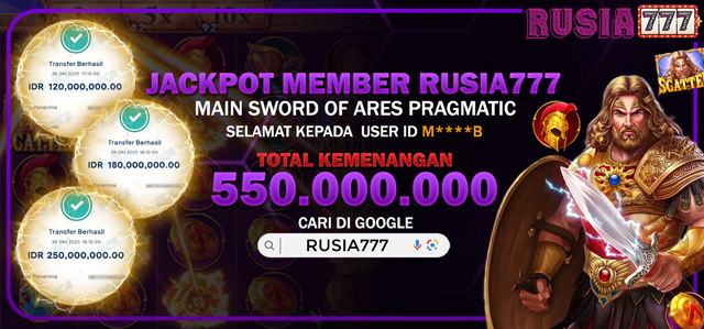 JACKPOT MEMBER RUSIA777 SWORD OF ARES