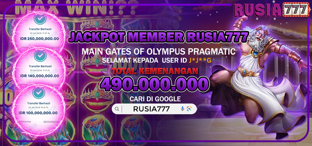 JACKPOT MEMBER RUSIA777 GATES OF OLYMPUS