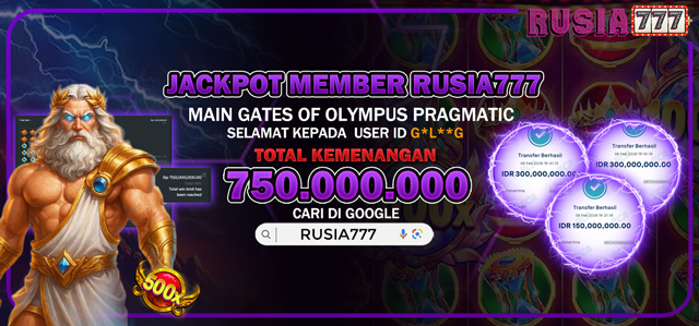 JACKPOT MEMBER RUSIA777 PRAGMATIC