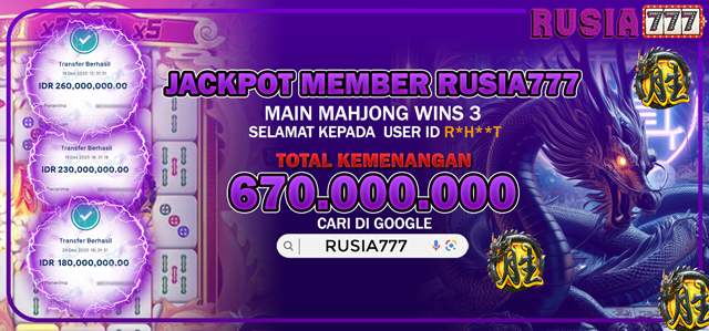 JACKPOT MEMBER RUSIA777 MAHJONG WINS 3