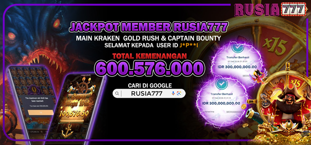 JACKPOT MEMBER RUSIA777 PG SOFT