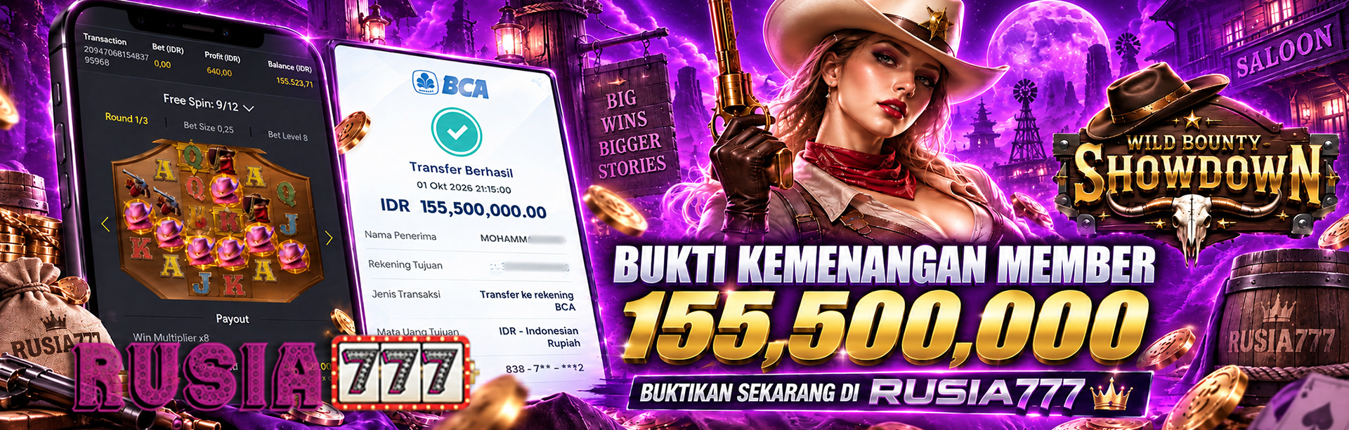 BUKTI KEMENANGAN MEMBER RUSIA777
