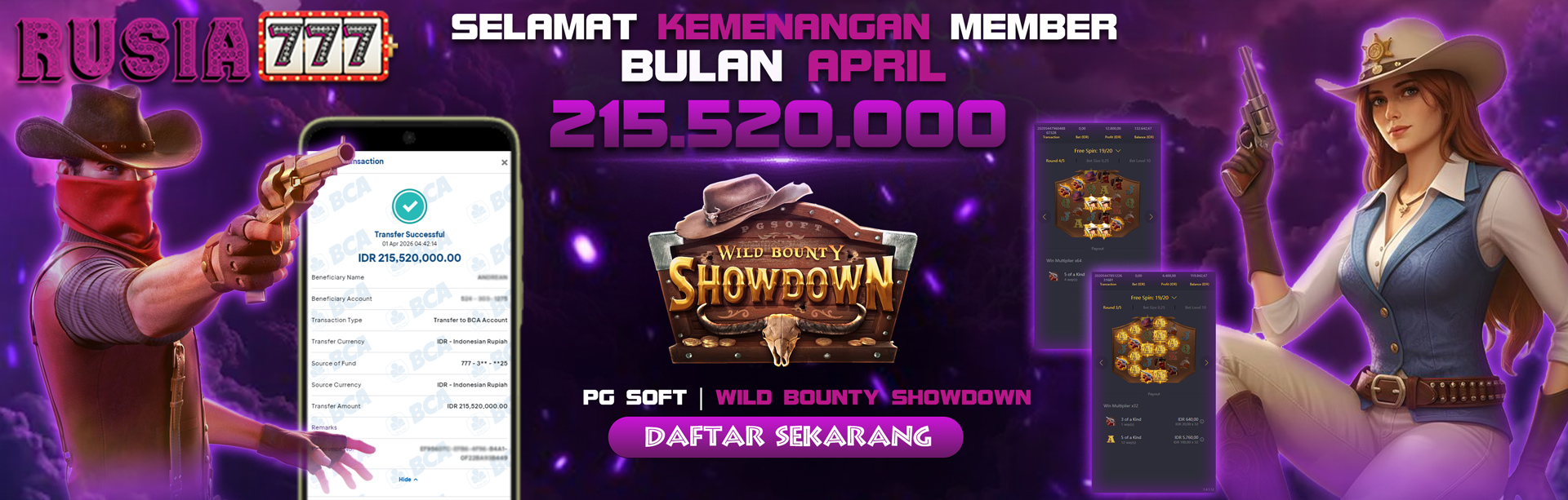 JACKPOT MEMBER RUSIA777 PG SOFT