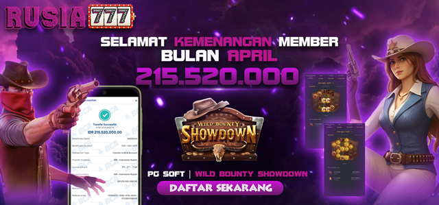 JACKPOT MEMBER RUSIA777 PG SOFT