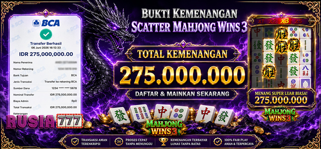 JACKPOT MEMBER RUSIA777 MAHJONG WINS 3