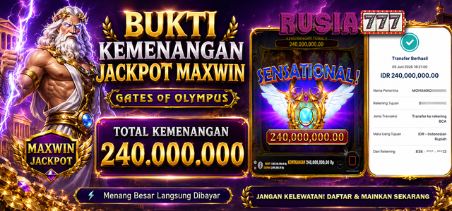 JACKPOT MEMBER RUSIA777 PRAGMATIC